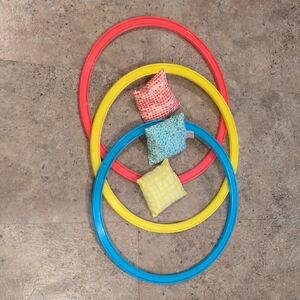 Lovevery Colorful Ring Toss Set with Three Bean Bags